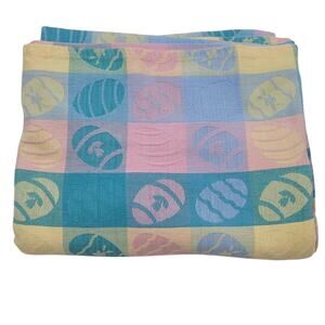 Easter Egg Table Cloth Heavy Cotton W-Across 53" X  L90"